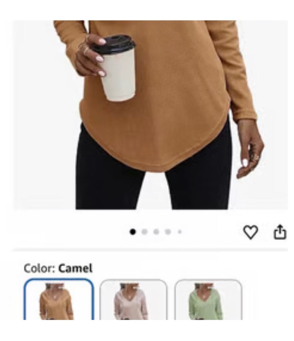 NWT Women's V Neck Hoodies LS Sweatshirt DrawstringTops with Pocket Sz L